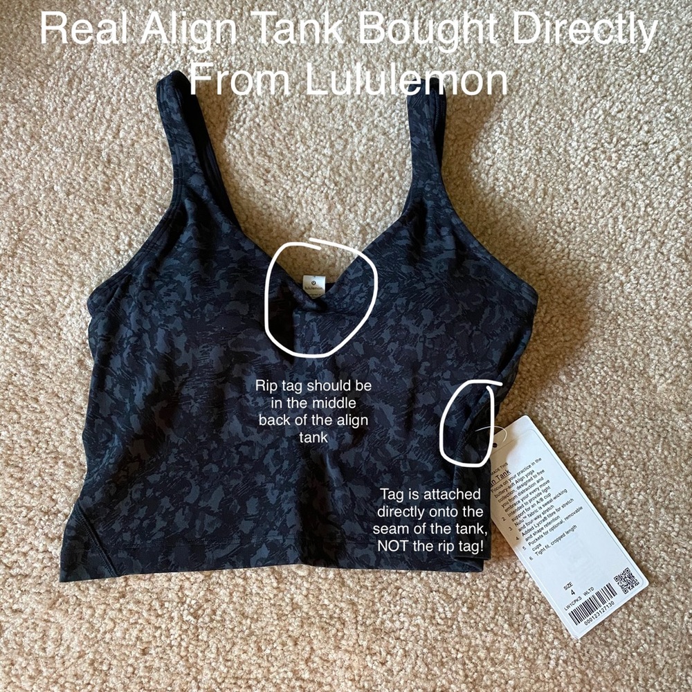 PSA - FAKE LULULEMON ALIGN TANK  *Scam Alert* - Picture 9 of 11